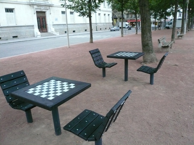 Tables d'Echecs Place Quinet Lyon 6ème